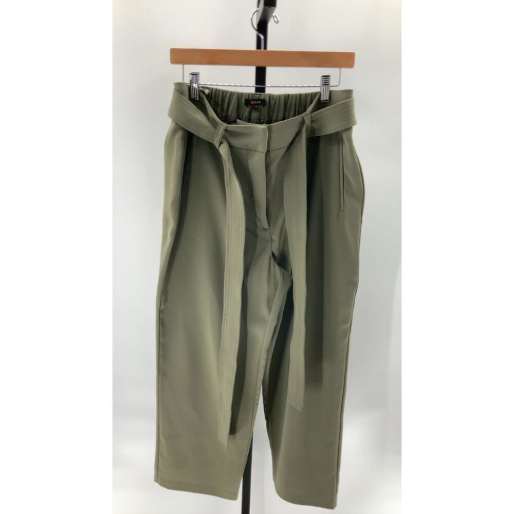 2/$20 Quince Olive Green High Waisted Paper bag Women's Pants